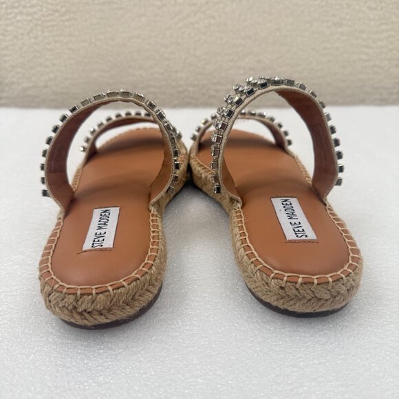 Steve Madden Zendaya Rhinestone Embellished Espadrilles Sandals Size 8 NEW - Picture 5 of 9